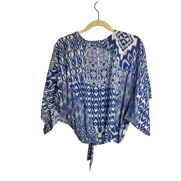 Sea Lustre Blue Kimono Style Wrap Top O/S - Picture 2 of 4